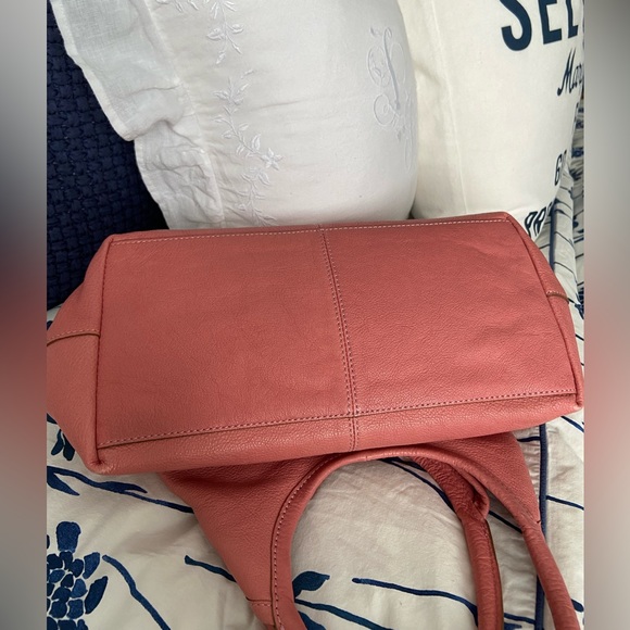 Talbots Pink Leather Tote Bag - Picture 3 of 9